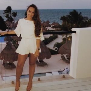 LINEN open back Romper